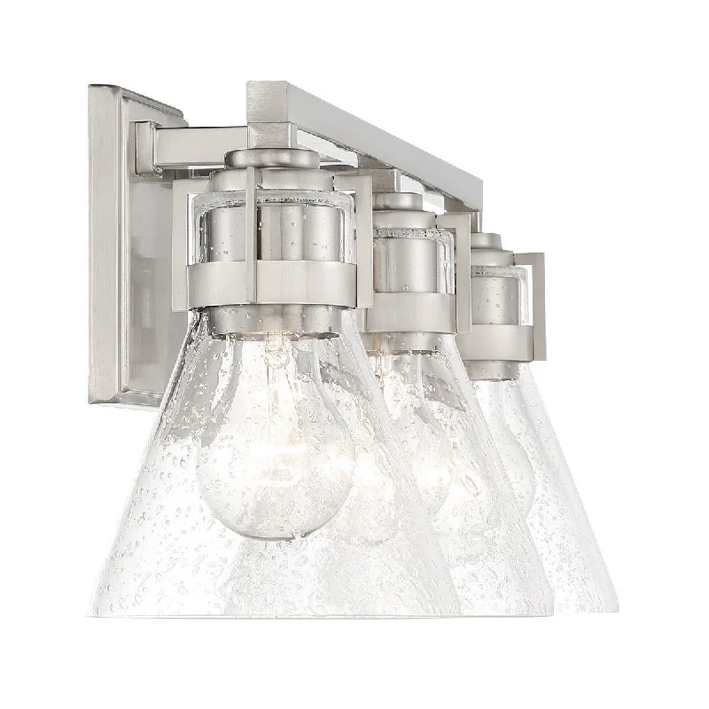 Industrial Lighting for Furniture FactoriesChatham Square 24 in. 3 Lights Vanity Light Brushed Nickel finish