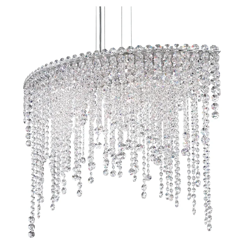 Track lighting with frosted glass shadesChantant 6-Light Pendant