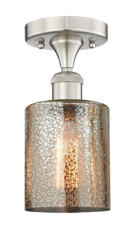 Dimmable Industrial Lighting for Ambiance ControlEdison One Light Semi-Flush Mount
