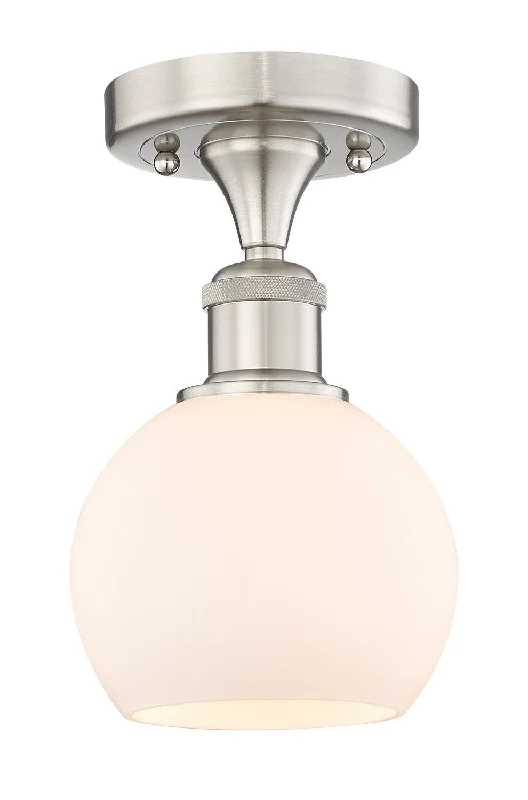 Industrial Wall - Mounted Lighting for Workshop WallsEdison One Light Semi-Flush Mount