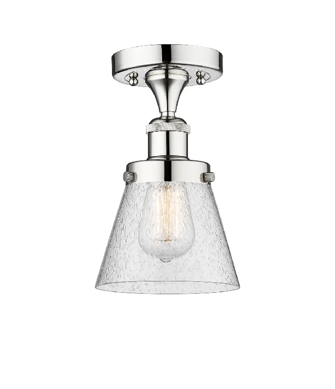 Industrial Pendant Lighting for Machine ShopsEdison One Light Semi-Flush Mount