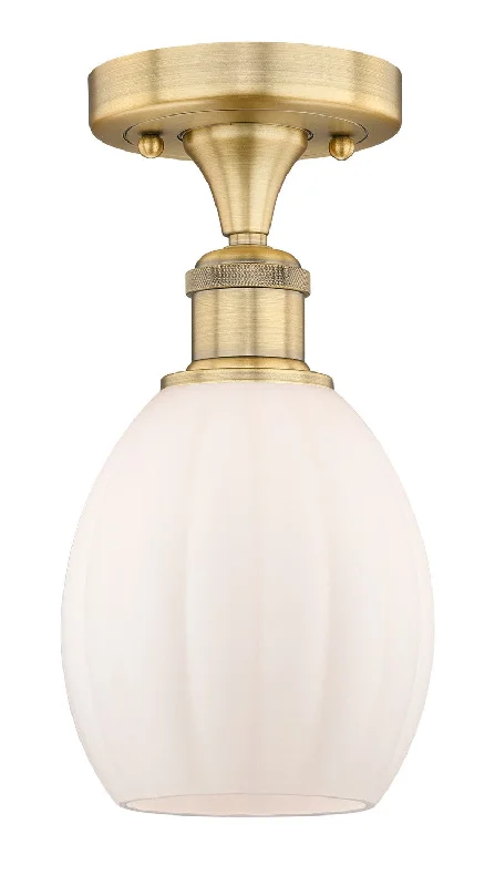 Industrial Lighting with High CRI (Color Rendering Index) for True Color PerceptionEdison One Light Semi-Flush Mount