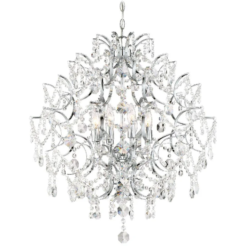Industrial Lighting for Pharmaceutical ManufacturingIsabella's Crown 26 in. 8 Lights Chandelier Chrome finish Industrial Lighting for Pharmaceutical ManufacturingIsabella's Crown 26 in. 8 Lights Chandelier Chrome finish