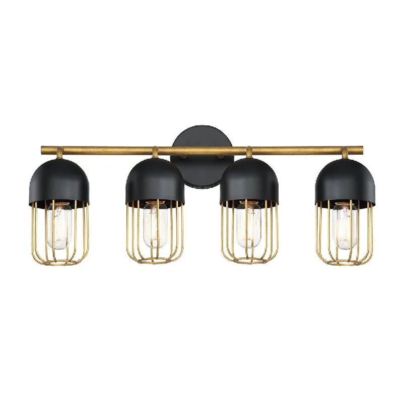 Industrial Lighting for Electronics ManufacturingPalmerston 23 in. 4 Lights Vanity Light Black Finish