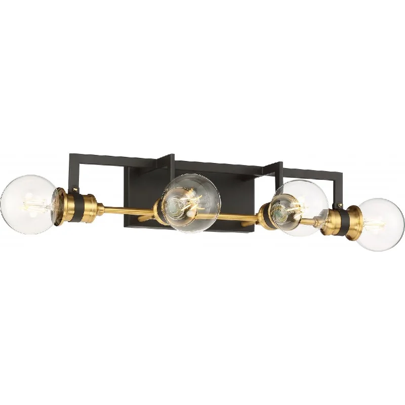 Industrial Ceiling - Mounted Lighting for Assembly PlantsIntention 22 in. 4 Lights Vanity Light Black Finish Industrial Ceiling - Mounted Lighting for Assembly PlantsIntention 22 in. 4 Lights Vanity Light Black Finish