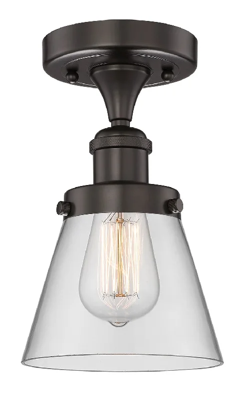 Industrial Lighting for Furniture FactoriesEdison One Light Semi-Flush Mount