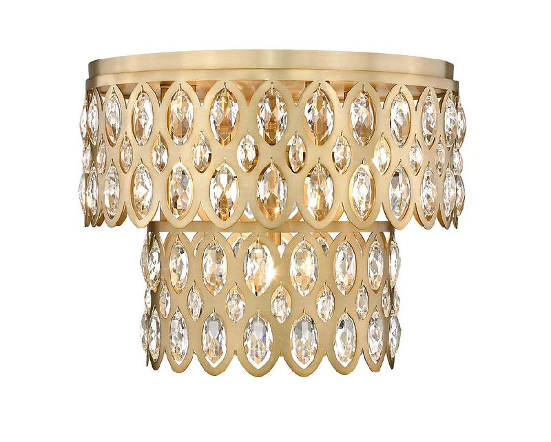 Track lighting with a decorative track designZ-Lite 822F15-HB Dealey Heirloom Brass and Crystal 15 inch Flush Mount