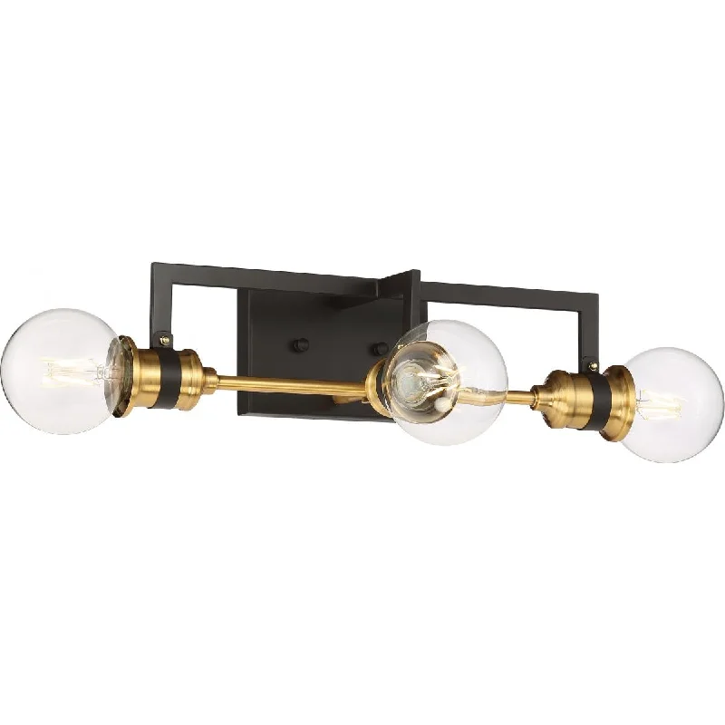 Industrial Lighting for Textile MillsIntention 17 in. 3 Lights Vanity Light Black Finish Industrial Lighting for Textile MillsIntention 17 in. 3 Lights Vanity Light Black Finish