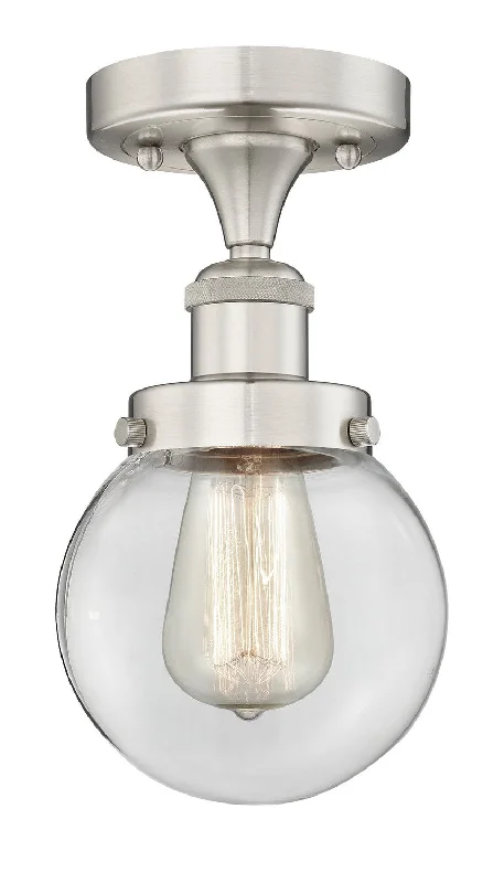 Dimmable Industrial Lighting for Ambiance ControlEdison One Light Semi-Flush Mount