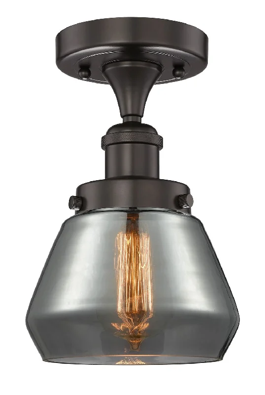 Industrial Flood Lighting for Outdoor Loading DocksEdison One Light Semi-Flush Mount