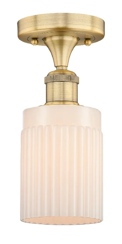 Industrial Lighting for Automotive Manufacturing PlantsEdison One Light Semi-Flush Mount