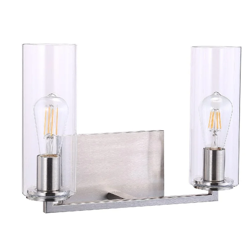 Color - Tunable Industrial Lighting for Special ApplicationsAcacia 14 In. 2 Lights Vanity Light Brushed Nickel Finish