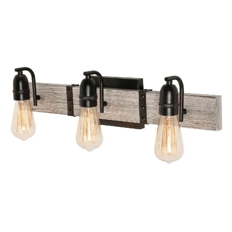 Energy - Efficient Industrial Lighting for Cost - SavingsNoah 24 in. 3 Lights Vanity Light Gray Finish