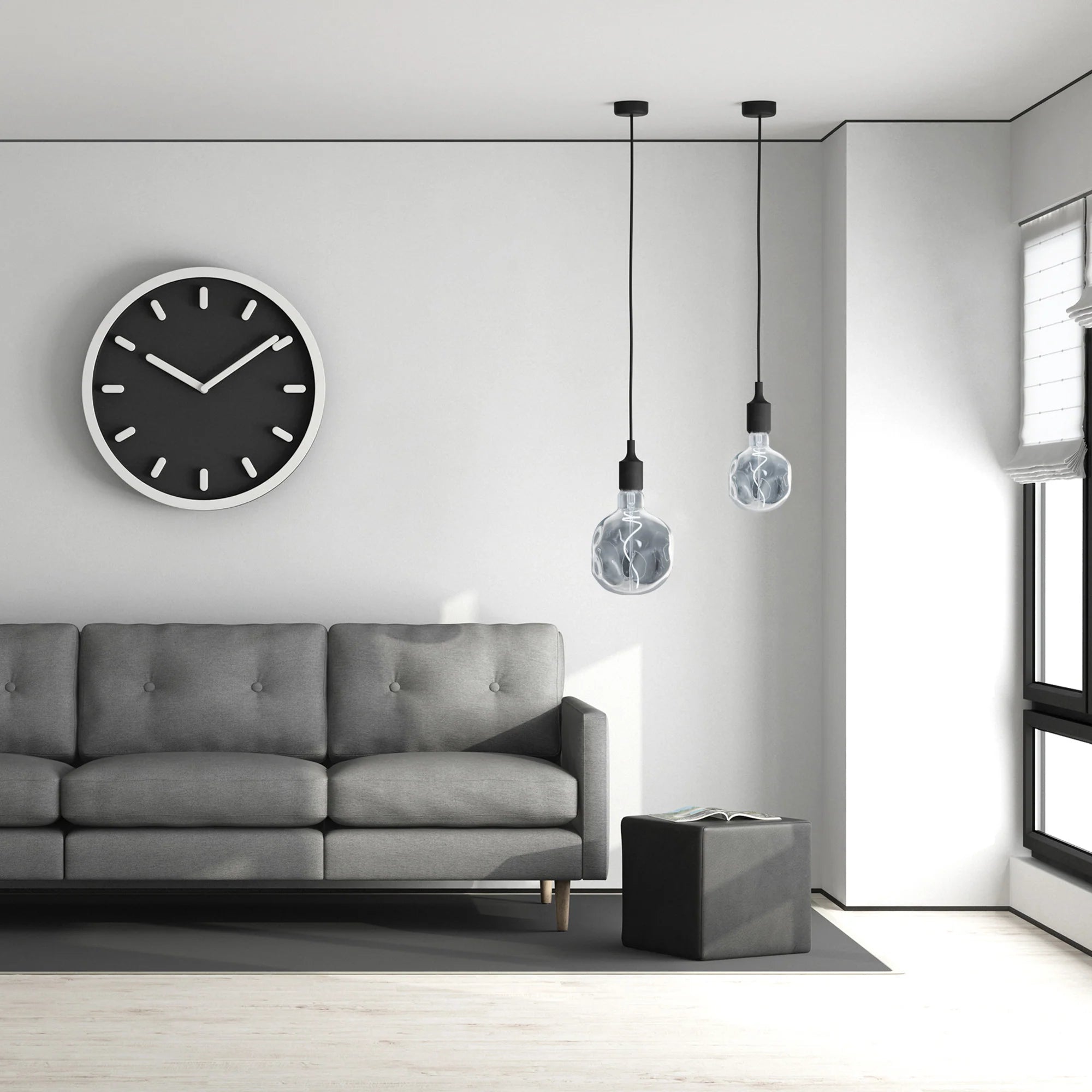 Track lighting with clear glass shadesFeit LUNA/7/SMK/FIL 7" GLOBE LED FIL SMK 5K