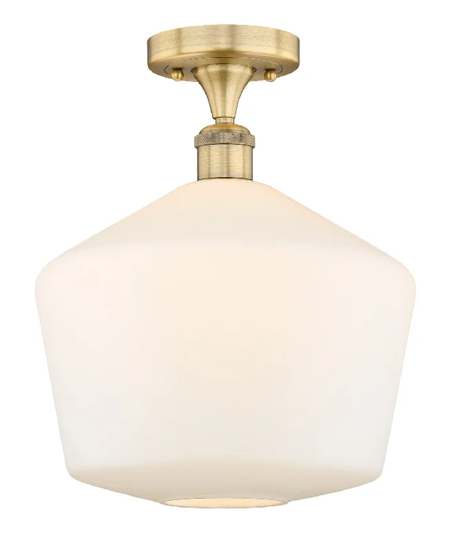 Industrial Lighting with High CRI (Color Rendering Index) for True Color PerceptionEdison One Light Semi-Flush Mount