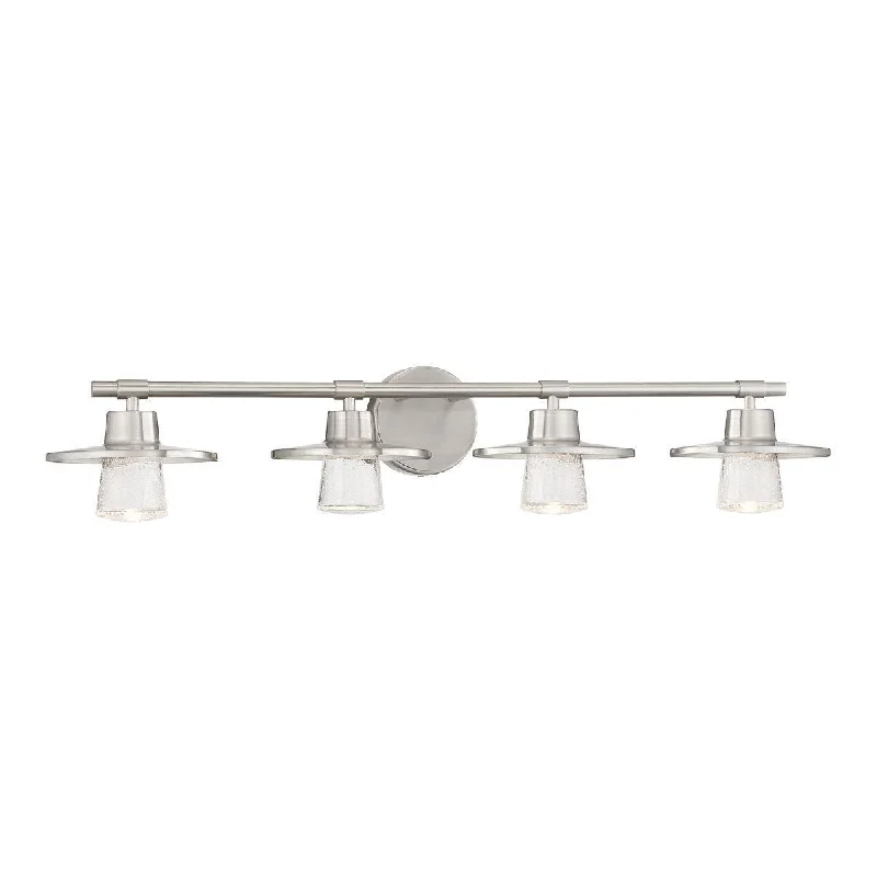 Industrial Lighting for Chemical PlantsBeacon Avenue 33 in. 4 Lights LED Vanity Light Brushed Nickel finish