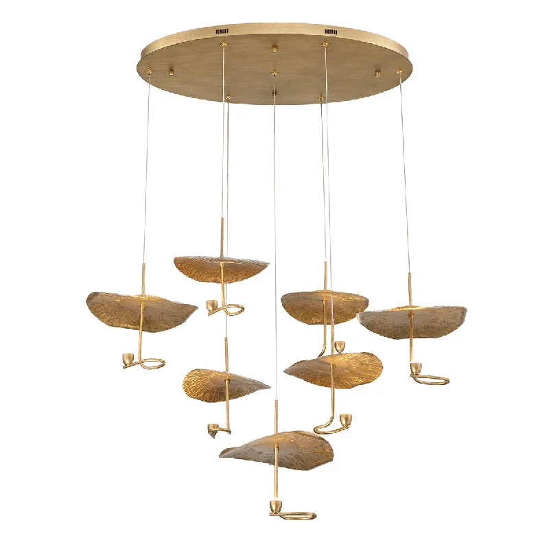 Low - voltage track lighting for safetyEurofase 41910-016 LAGATTO 36" Round LED Lily Pad Chandelier