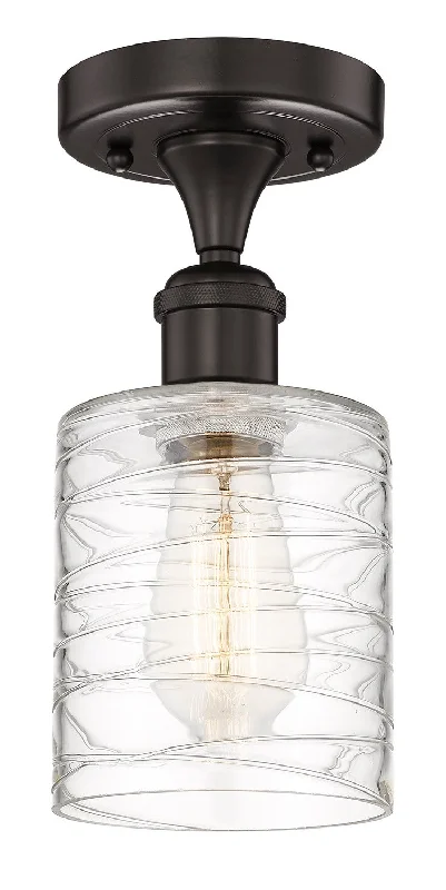Shock - Resistant Industrial Lighting for Vibrating Machinery AreasEdison One Light Semi-Flush Mount