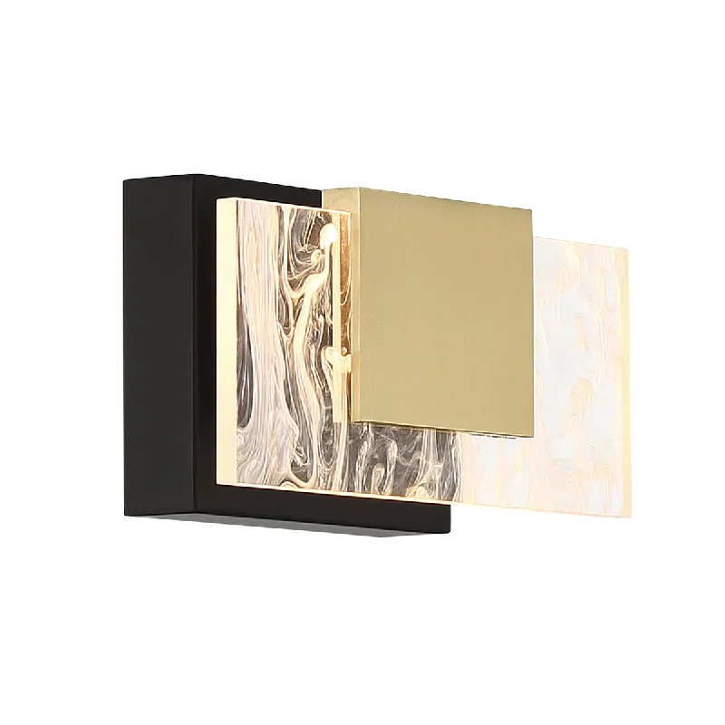 Adjustable track lighting for living roomsEurofase 45345-012 Kasha 1 Light LED Smoked Acrylic Bath Bar in Brass
