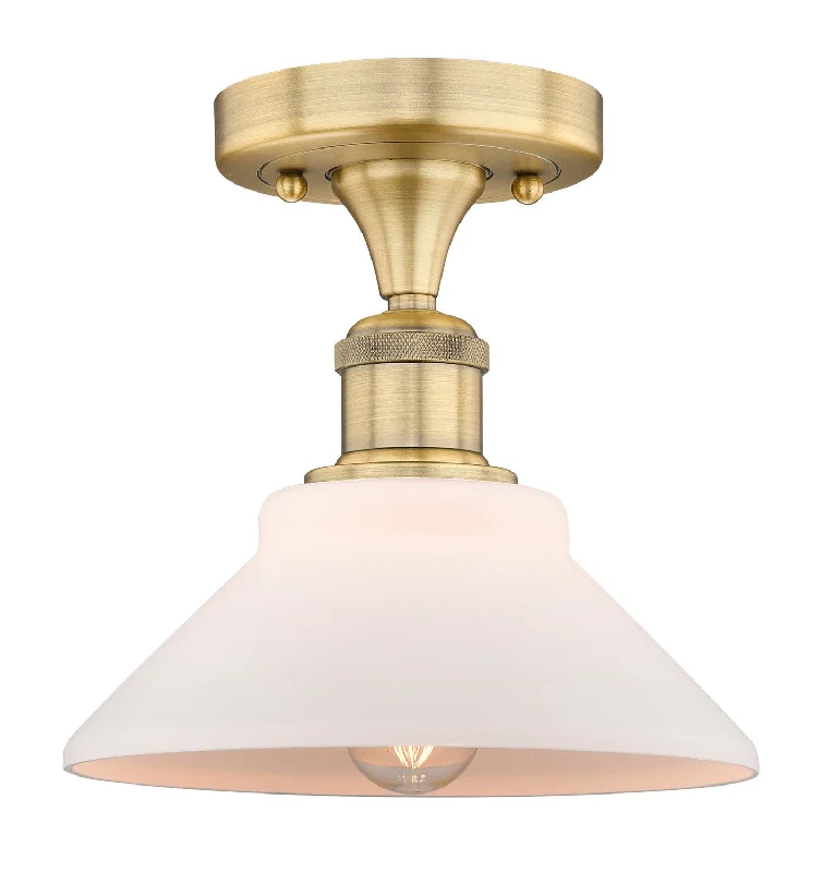 Industrial Wall - Mounted Lighting for Workshop WallsEdison One Light Flush Mount