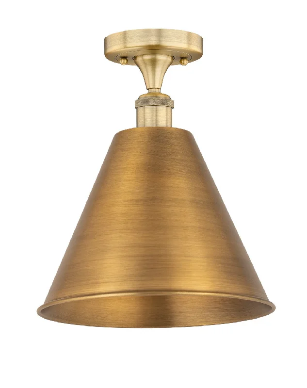 Industrial Emergency Lighting for Safety in FactoriesEdison One Light Semi-Flush Mount