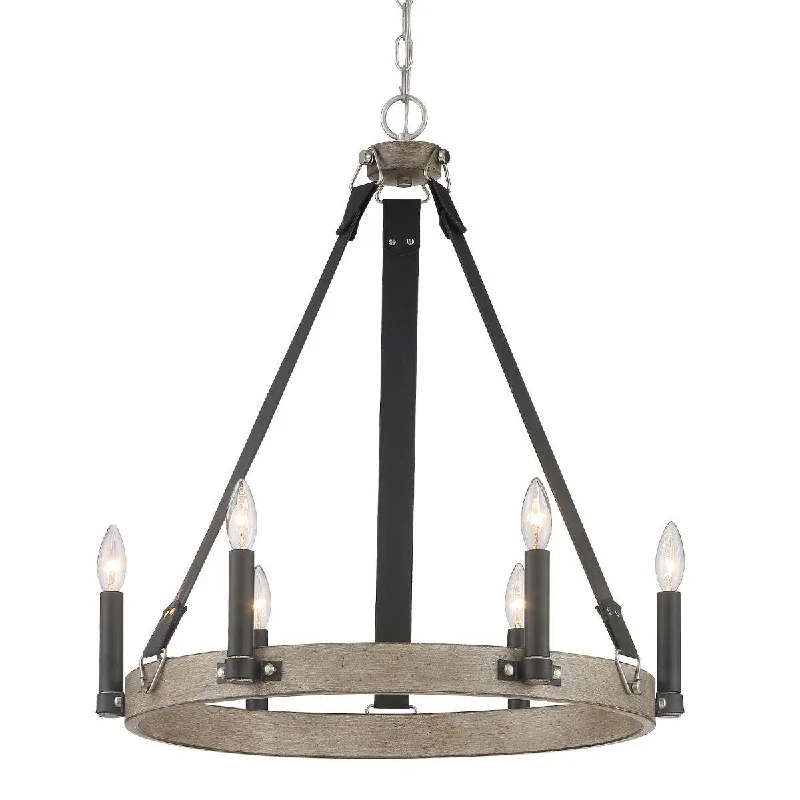 Industrial Lighting for Furniture FactoriesRawson Ridge 24 in. 6 Lights Chandelier Antique Silver & Black finish Industrial Lighting for Furniture FactoriesRawson Ridge 24 in. 6 Lights Chandelier Antique Silver & Black finish