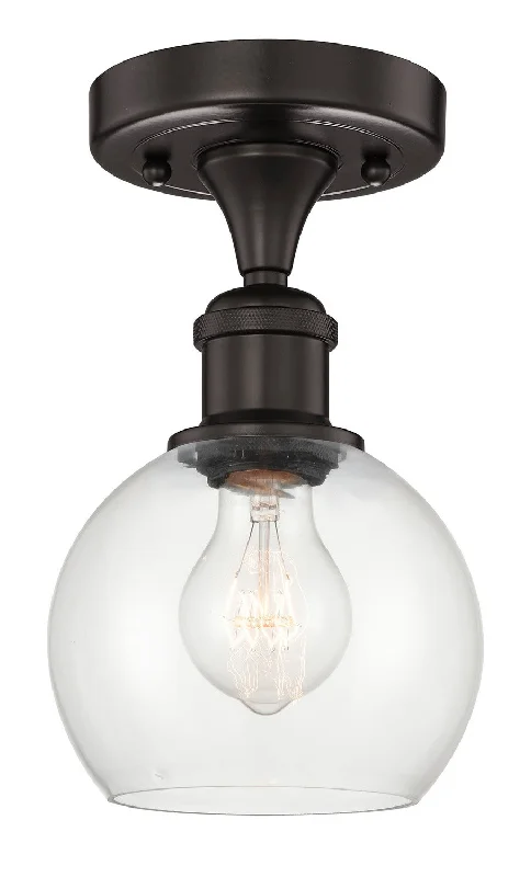 Industrial Ceiling - Mounted Lighting for Assembly PlantsEdison One Light Semi-Flush Mount