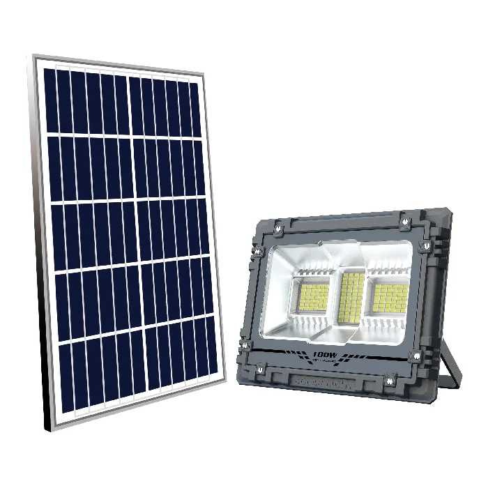 Track lighting with a brushed nickel finishSolaris 200W Solar Floodlight