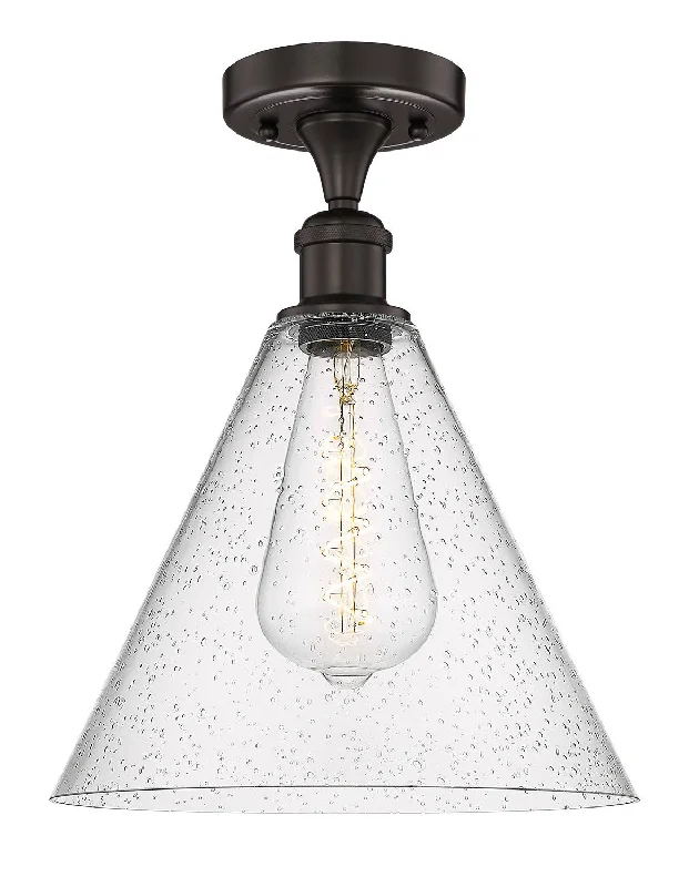 Industrial Lighting for Woodworking FactoriesEdison One Light Semi-Flush Mount