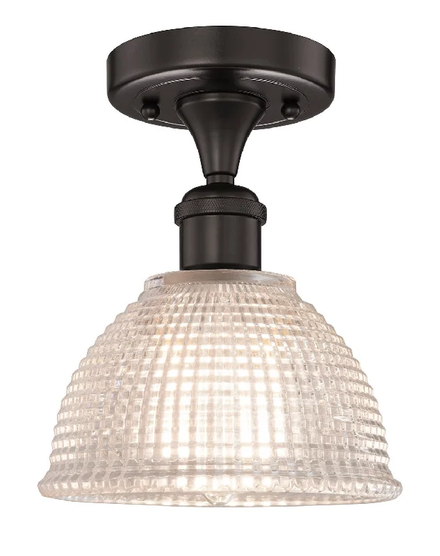 Industrial Flood Lighting for Outdoor Loading DocksEdison One Light Semi-Flush Mount