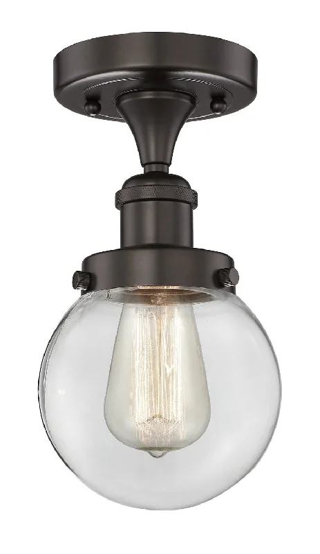 Shock - Resistant Industrial Lighting for Vibrating Machinery AreasEdison One Light Semi-Flush Mount