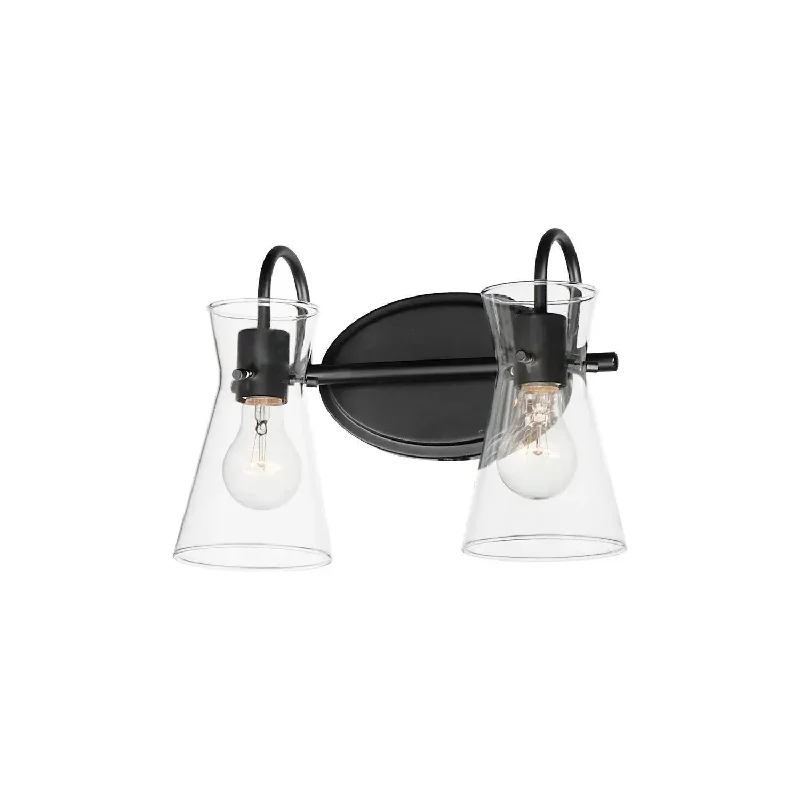 Contemporary track lighting in black finishAva Bath Vanity