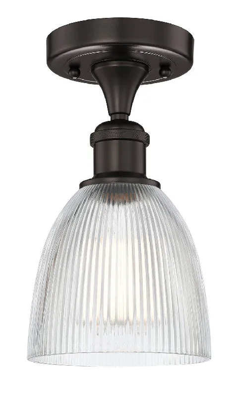Industrial Wall - Mounted Lighting for Workshop WallsEdison One Light Semi-Flush Mount