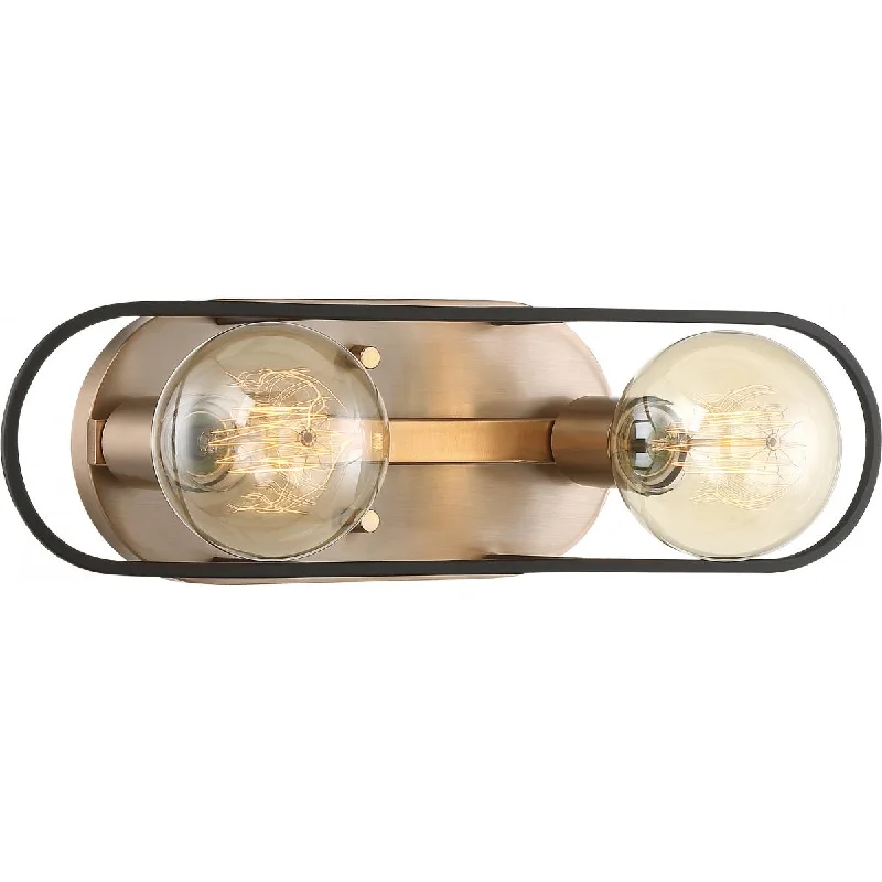 Energy - Efficient Industrial Lighting for Cost - SavingsChassis 16 in. 2 Lights Bath Bar Brass Finish Energy - Efficient Industrial Lighting for Cost - SavingsChassis 16 in. 2 Lights Bath Bar Brass Finish