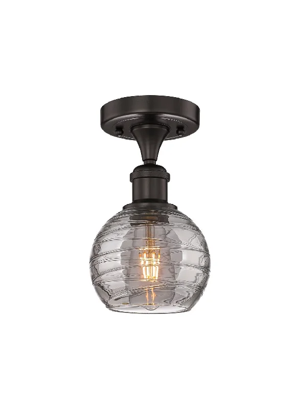 Industrial Lighting with High CRI (Color Rendering Index) for True Color PerceptionEdison One Light Semi-Flush Mount