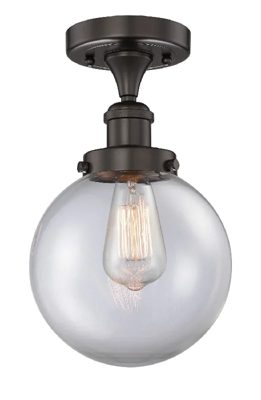 Industrial Lighting with High CRI (Color Rendering Index) for True Color PerceptionEdison One Light Semi-Flush Mount