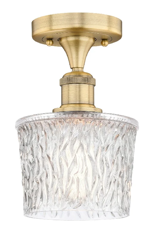 Industrial Pendant Lighting for Machine ShopsEdison One Light Semi-Flush Mount