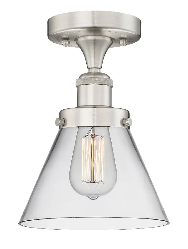 Industrial Pendant Lighting for Machine ShopsEdison One Light Semi-Flush Mount