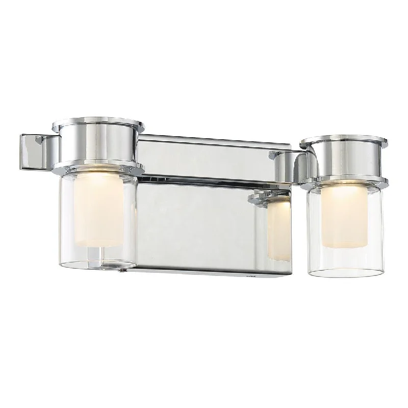Adjustable Industrial Lighting for Flexible IlluminationHerald Square 13 in. 2 lights LED Vanity Light Chrome finish