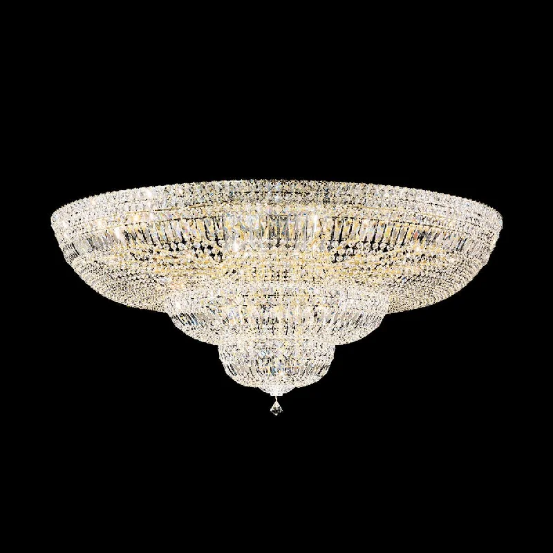 Track lighting with multiple heads for flexibilityPetit Crystal Deluxe 6-Light Flush Mount