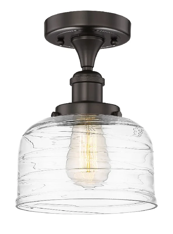 Dimmable Industrial Lighting for Ambiance ControlEdison One Light Semi-Flush Mount