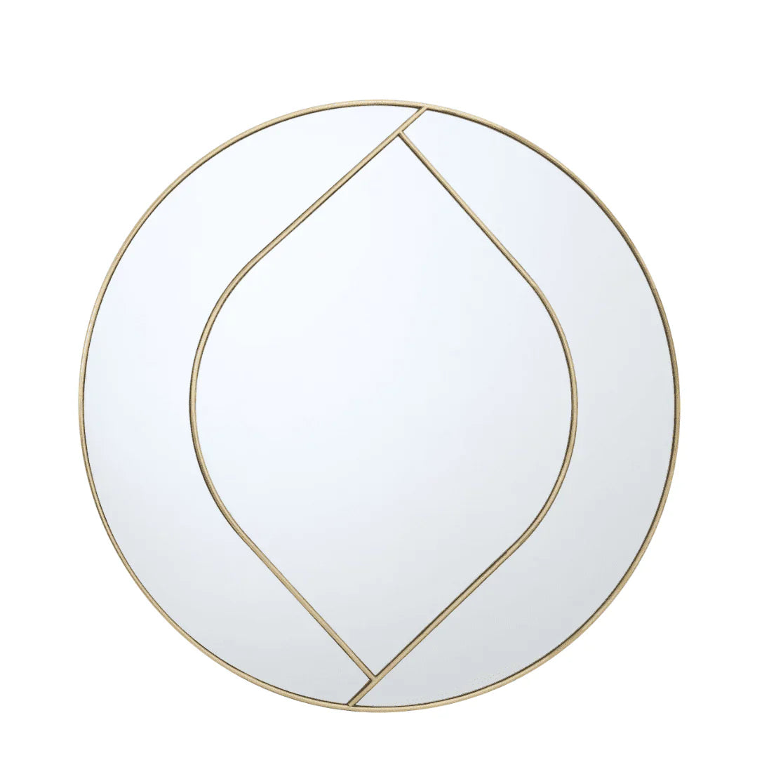 Track lighting with swivel heads for precise aimingBianca Round Mirror - Gold Finish Track lighting with swivel heads for precise aimingBianca Round Mirror - Gold Finish