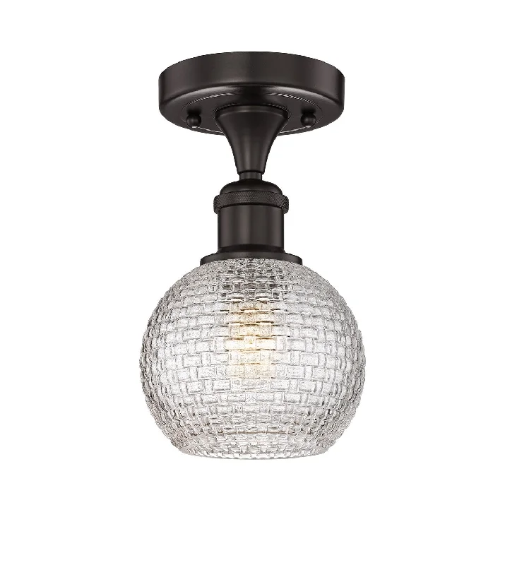 Dimmable Industrial Lighting for Ambiance ControlEdison One Light Semi-Flush Mount