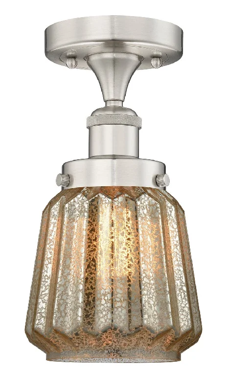 Industrial Lighting for Textile MillsEdison One Light Semi-Flush Mount