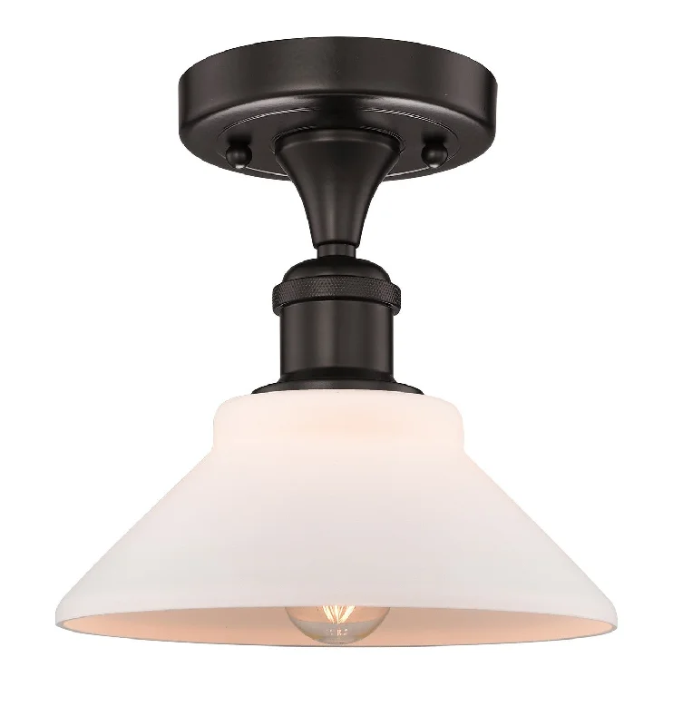 Industrial Pendant Lighting for Machine ShopsEdison One Light Semi-Flush Mount