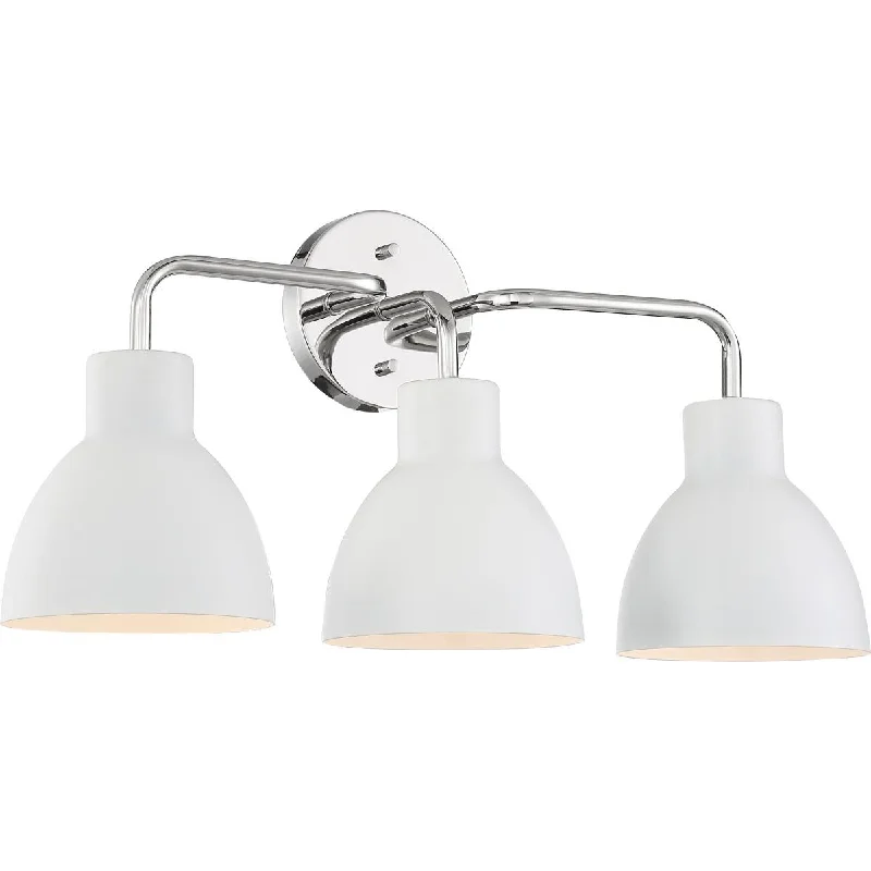 Industrial Lighting for Printing Press FacilitiesSloan 22 in. 3 Lights Vanity Light White and Nickel Finish Industrial Lighting for Printing Press FacilitiesSloan 22 in. 3 Lights Vanity Light White and Nickel Finish