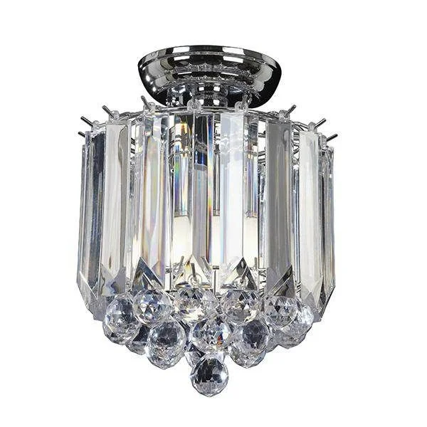 Track lighting with integrated LED driversGresham 2Lt Flush Ceiling Light - Brass / Chrome