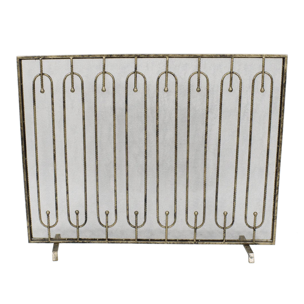 Track lighting with adjustable armsEstela Fire Screen - Antique Brass Finish