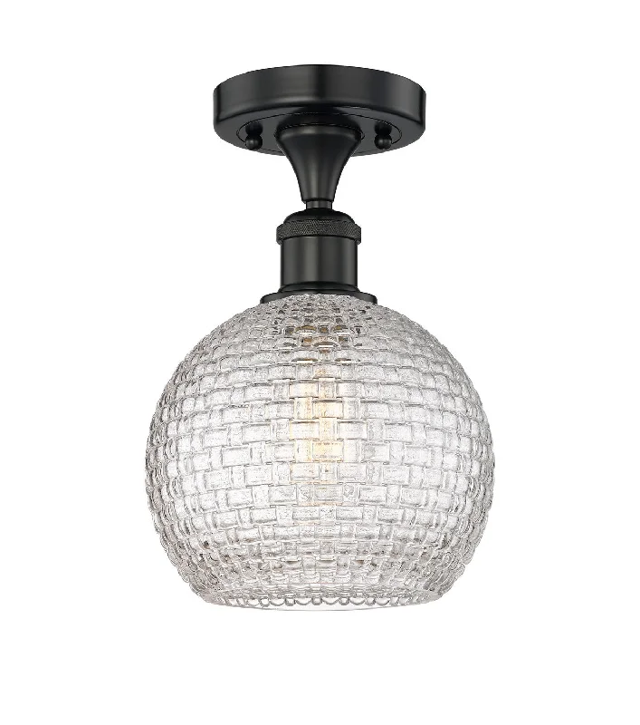 Industrial Lighting with High CRI (Color Rendering Index) for True Color PerceptionEdison One Light Semi-Flush Mount