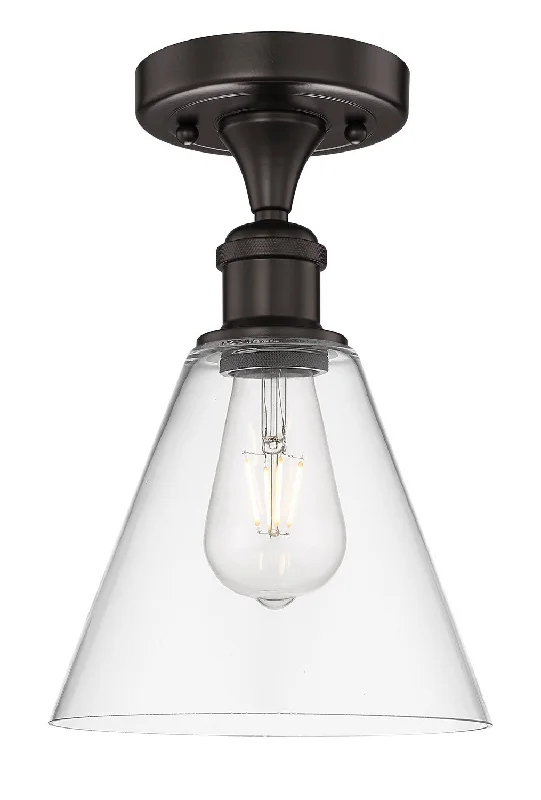 Industrial Area Lighting for Large Open SpacesEdison One Light Semi-Flush Mount